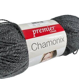 Premier Chamonix Yarn Graphite #1710 Skein Mohair Blend Made in Turkey Org Pkg